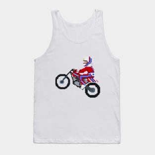 vintage motorcycle daredevil 8bit pixel art Tank Top